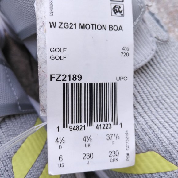 Adidas Women’s ZG21 Motion Boa Golf Shoes – Size 6 – New - Picture 6 of 14